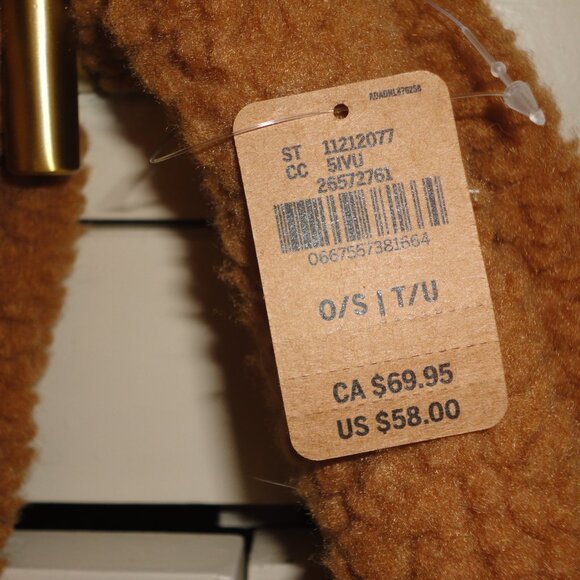 VICTORIA'S SECRET PINK Fur Sherpa Tote Bag Brown One Size NWT - Picture 4 of 6